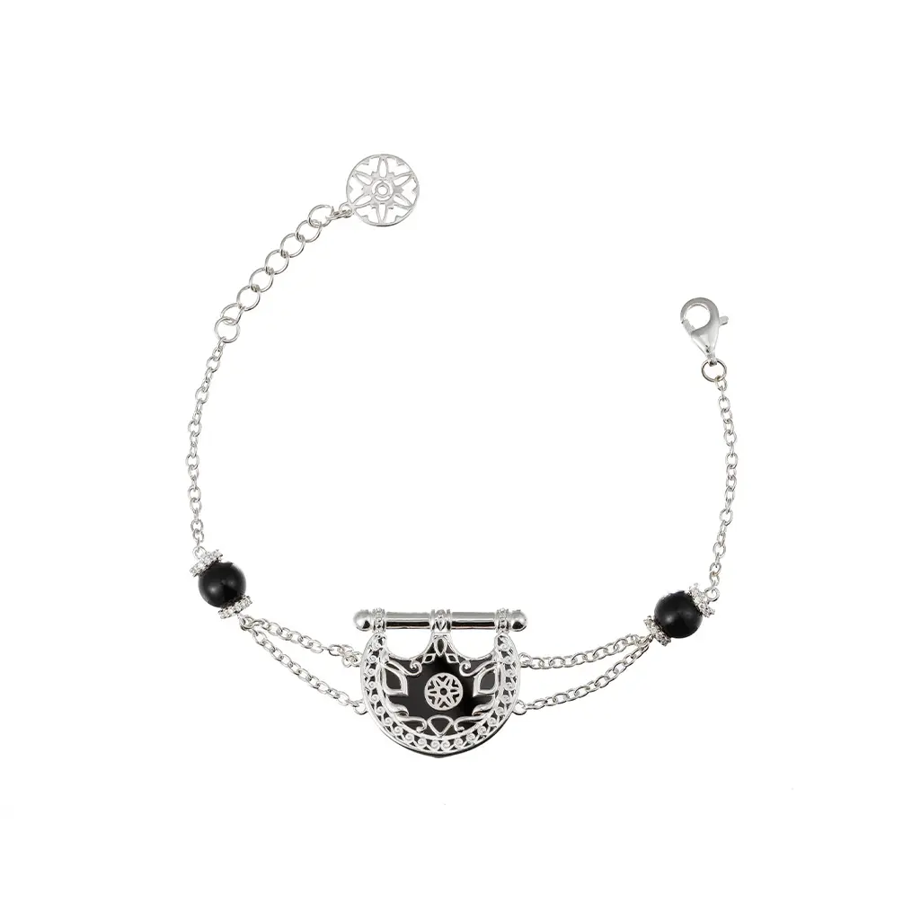 Kahila's Silver Bracelet with Black Onyx (KC98)