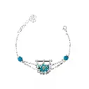 Kahila's Silver Bracelet with Turquoise (KC74)
