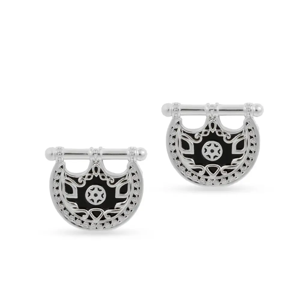 Kahila's Silver Earring with Black Onyx (KC107)
