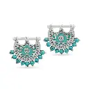 Kahila's Silver Earring with Turquoise Stone (KC77)