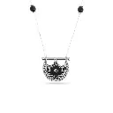 Kahila's Silver Necklace with Black Onyx -Small (KC104)