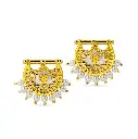 Kahilah's Gold-Plated Silver Earring with Pearl (KC6)