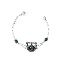 Kahilah's Silver Bracelet with Malachite stone  (KC18)