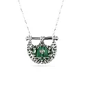 Kahilah's Silver Necklace with Malachite stone  (KC25)