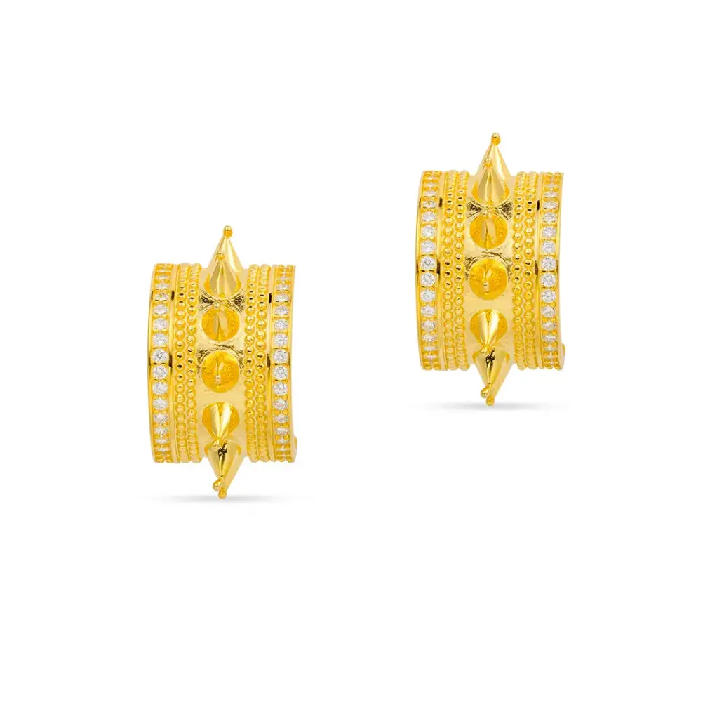 Mushawak's Gold-Plated Silver Earrings - Large (MC3)