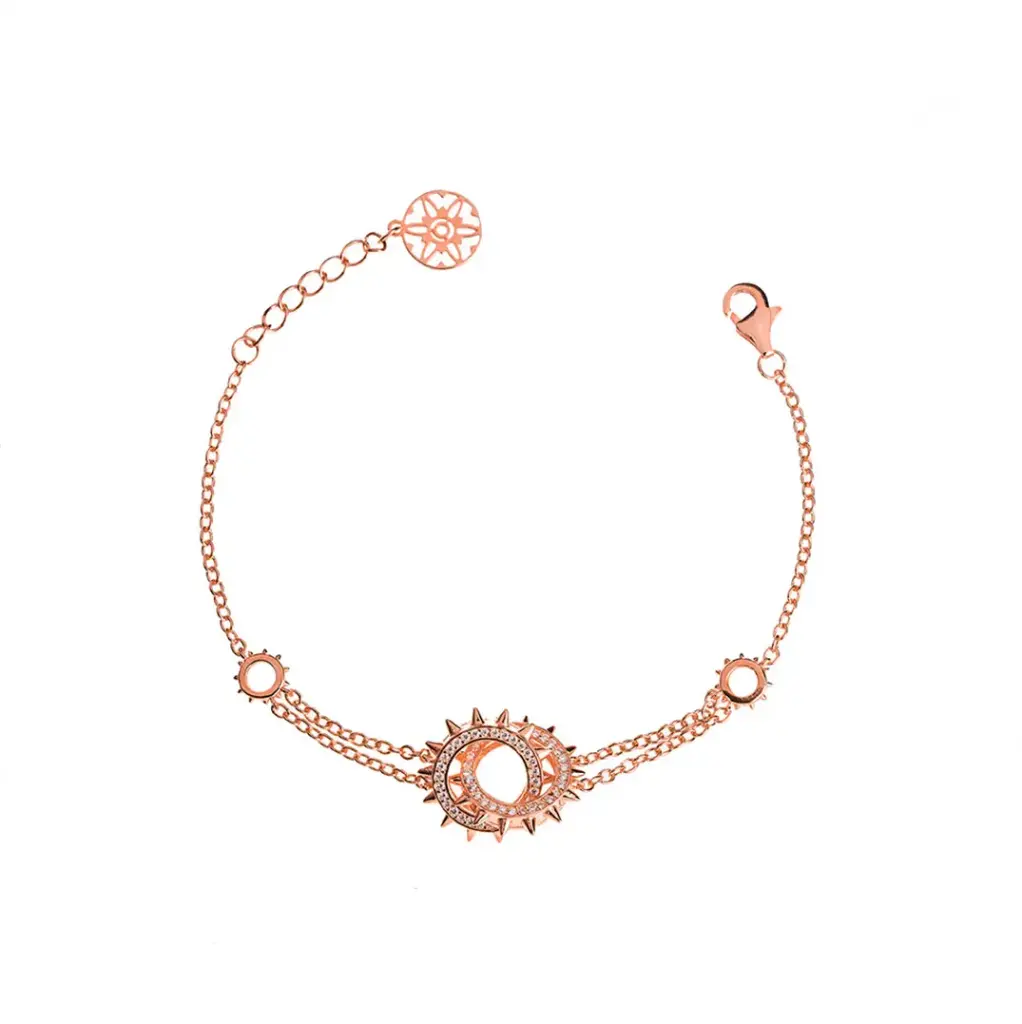 Mushawak's Rose Gold-Plated Silver Bracelet- Double  (MC22)