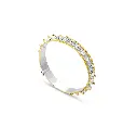 Omani Silver Mushawak Bangle, partially gold plated - Thin 1 