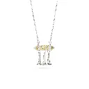 Omani Silver Necklace,  partially gold plated  (ON230)