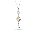 Omani Silver Necklace, partially gold plated (ON347)