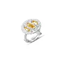 Omani Silver Ring, partially gold plated (OR104)