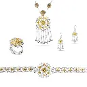 Omani Silver Set, partially gold plated - Merriyah (OS113)