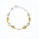 Omani Silver Teembe Bangle , partially gold plated (OTB133)