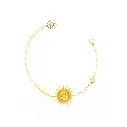 Spiky's Gold-Plated Silver Bracelet with Pearl