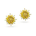 Spiky's Gold-Plated Silver Earring with Pearl