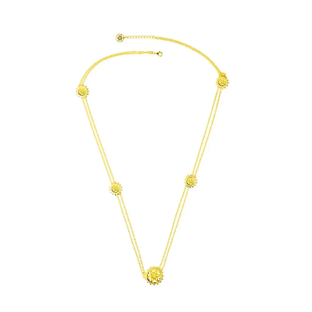 Spiky's Gold-Plated Silver Necklace - Large (SPC15)
