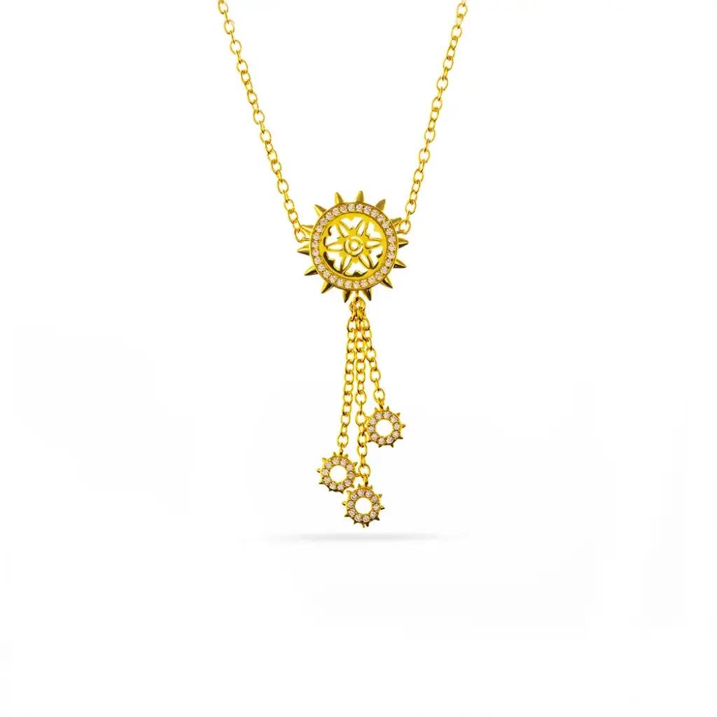 Spiky's Gold-Plated Silver Necklace - Small (SPC12)