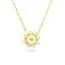 Spiky's Gold-Plated Silver Necklace with Pearl