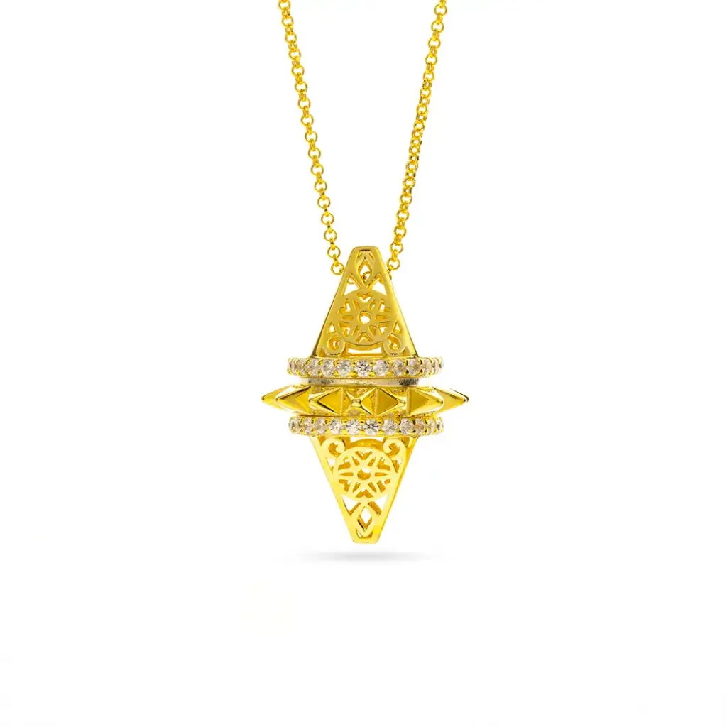 Zayan's Gold-Plated Silver Necklace - Large (ZC12)