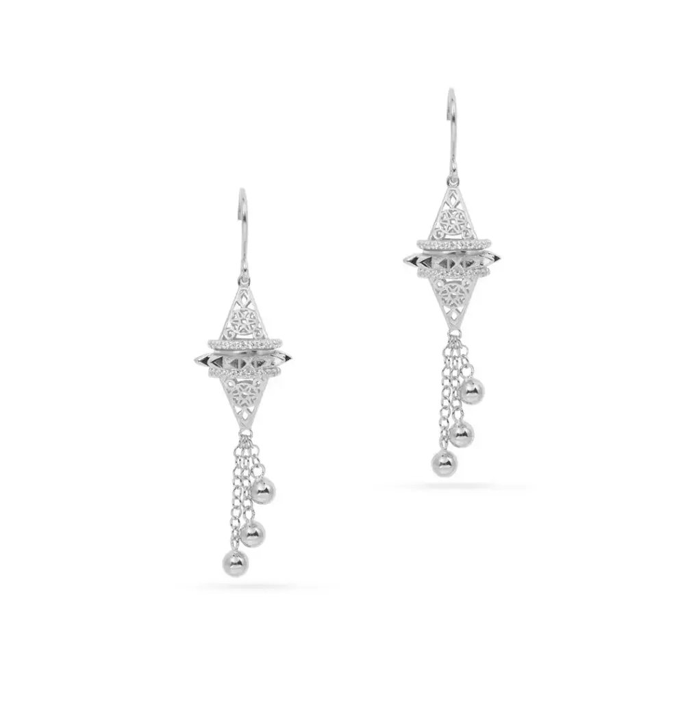Zayan's Silver Earring with Drops (ZC49)
