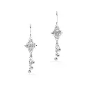 Zayan's Silver Earring with Drops (ZC49)