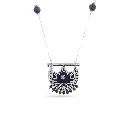 Kahila's Silver Necklace with Lazord Stone- Small (KC139)