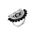 Kahila's Silver Ring with Black Onyx Stone (KC96)