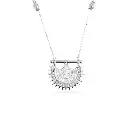 Kahila's Zircon Spiky Silver Necklace - Small (KC125)