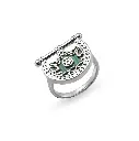 Kahilah's Silver Ring with Malachite stone (KC15)
