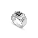 Men Ring, Black Stone (ML05815A)