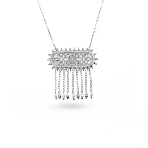 Alia's Silver Necklace with Drops - Small (AC6)