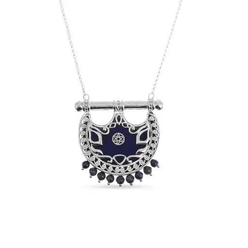 قلادة كاهيلا الفضية مع Lazord Stone Large (KC130)