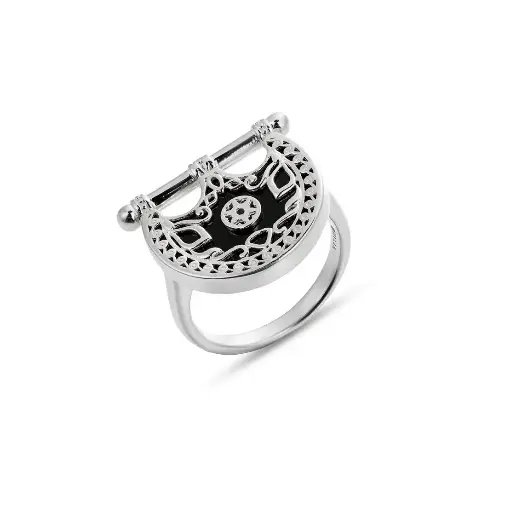 Kahila's Silver Ring with Black Onyx (KC95)