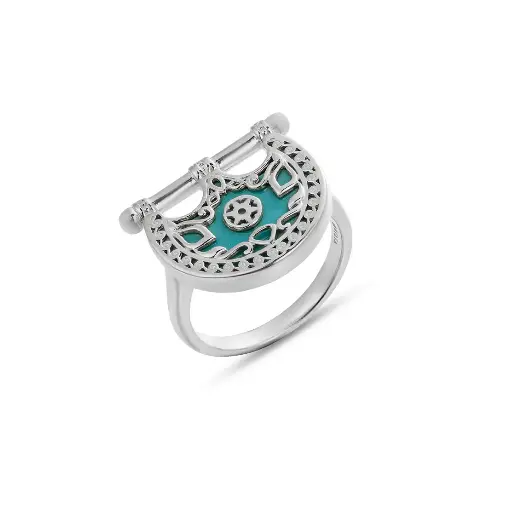 Kahila's Silver Ring with Turquoise (KC66)