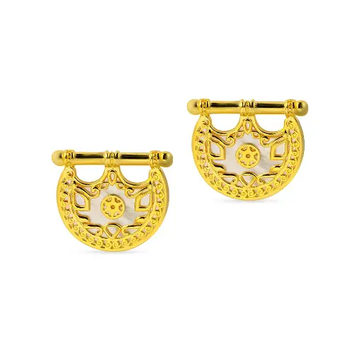 [p6094] Kahilah's Gold-Plated Silver Earring (KC13)