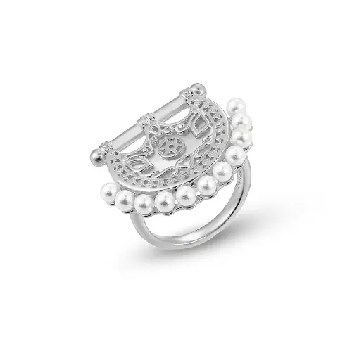 Kahilah's Silver Ring with Pearl (KC7)