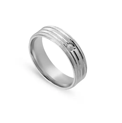 Men Silver Engagement Ring (MER77)