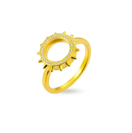 Mushawak's Gold-Plated Silver Ring - Circle (MC31)