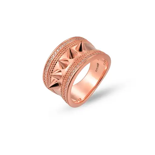 Mushawak's Rose Gold-Plated Silver Ring - Large (MC9)
