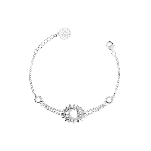 [p9720] Mushawak's Silver Bracelet- Double  (MC21)