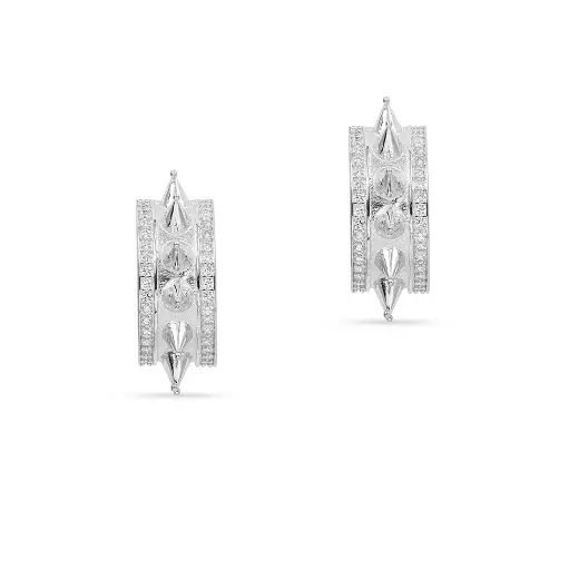 [p7644] Mushawak's Silver Earrings - Small (MC4)