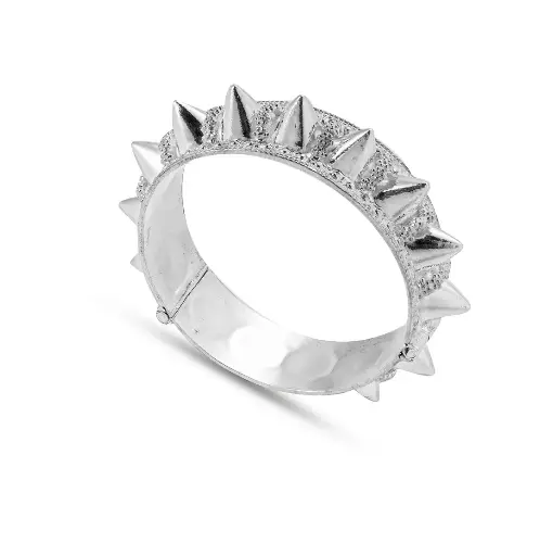 [p8033] Omani Silver Mushawak Bangle - Wide 8  (OMB13)