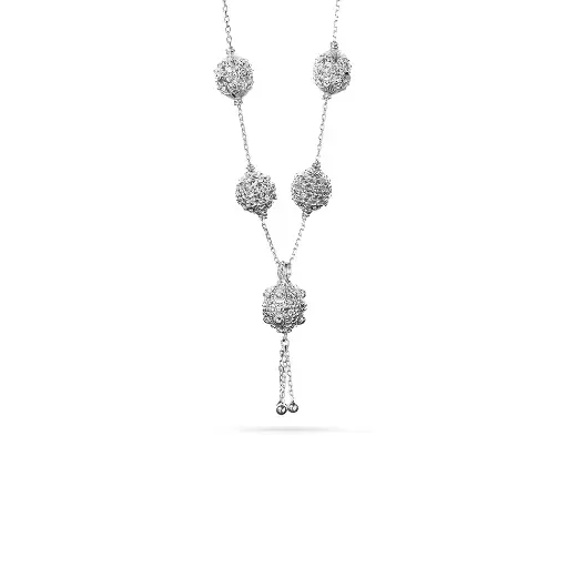[p3428] Omani Silver Necklace - rosary (ON162)