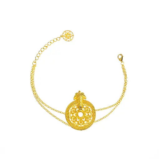 [p0325] Sumood's Gold-Plated Silver Bracelet (SC11)