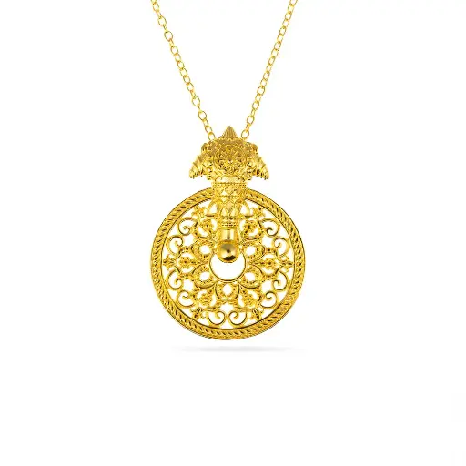 [p1707] Sumood's Gold-Plated Silver Necklace - Small (SC2)