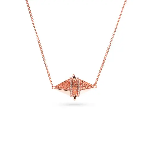 [P4470] Zayan's Rose Gold - Plated Silver Necklace - Choker (ZC33)